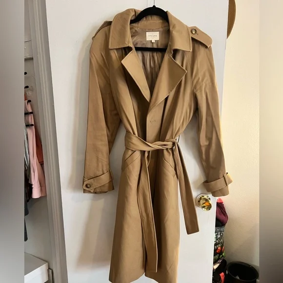 Sezane Scott Trench Coat - Camel - Picture 2 of 3